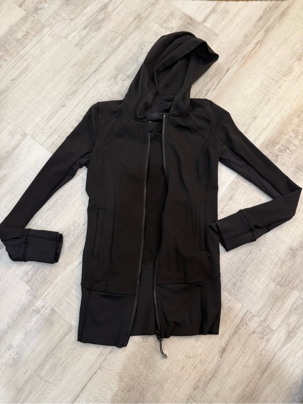 Lululemon Black Hooded Longline Jacket